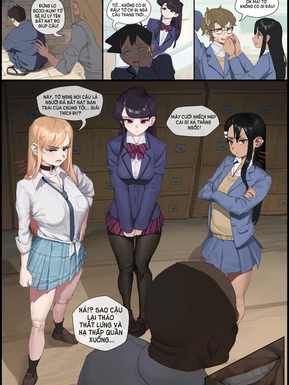 Kitagawa, Komi & Nagatoro Trừng Phạt Nigga
